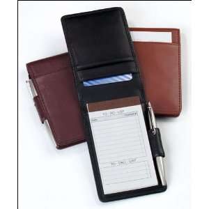    Personalized Leather Foldover Note Taker (Tan)