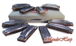 MandoHarp   Suzuki Harmonicas   1072 S Folkmaster Box Set   All 12 