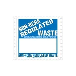  Non RCRA Regulated Waste Label, Blank 1/2 Box, Pin Feed 