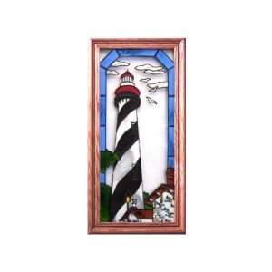 St Augustine, FLORIDA LIGHTHOUSE Suncatcher Window 11x22 Glass Panel 