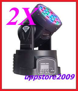 2pcs 18×3W LED Mini Moving Head Light Stage Lighting DJ  