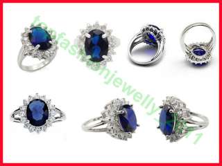 2pcs Royal Engagement Collection Silver Plated Ring 0/P  