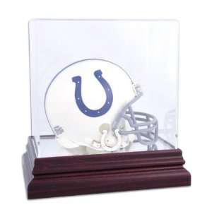  Indianapolis Colts Mahogany Mini Helmet Logo Display Case 
