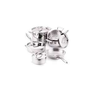  Cuisipro 747200   10 Piece Stainless & Aluminum Cookware 