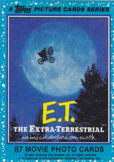THE EXTRA TERRESTRIAL MOVIE TRADING CARD & STICKERS SET  