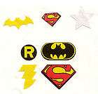   Emblems for 8 Batman Robin Superman Shazam figures from the 1970s