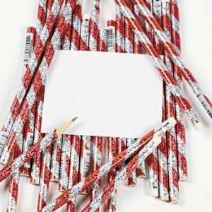 Candy Cane Prism Pencils   Basic School Supplies & Pencils