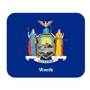  US State Flag   Worth, New York (NY) Mouse Pad Everything 