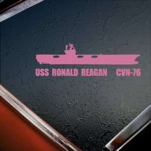  USS RONALD REAGAN CVN 76 US Navy Pink Decal Car Pink 