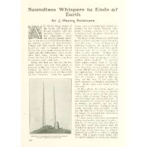  1906 Wireless Communications Tower Mount Tamalpais 