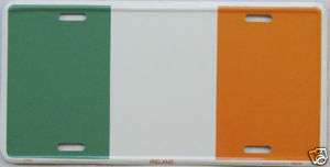 Ireland Flag Car Aluminum License Plate New  