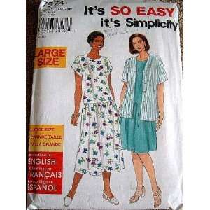   AND DRESS SIZE 18W 28W EASY SIMPLICITY #7574 Arts, Crafts & Sewing