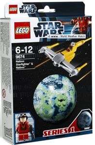 LEGO Star Wars NABOO STARFIGHTER & NABOO PILOT #9674 NEW 2012 