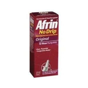  Afrin No Drip 12 Hour Nasal Decongestant Pump Mist   0.5 