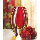 IRC Red and Gold Glass Vase