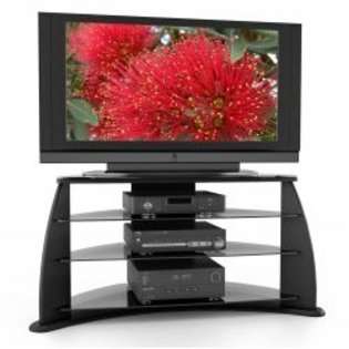   52 Flat Screen TV Stand   Black   24.5H x 51.5W x 21D   FP 4000