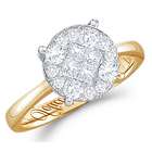   Diamond Engagement Ring Round Solitaire Setting 14k Yellow Gold 1/2 ct