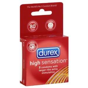  Durex High Sensation Condom 3 ct.
