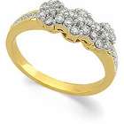 three stone diamond ring 14k white gold 1 2 carat