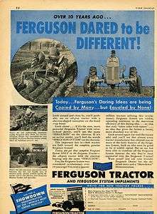 1950 Harry Ferguson System Farm Tractor Implement Ad  