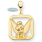   Bell Jewelry   14k Gold Disney Tinker Bell Square Charm 1 inch wide