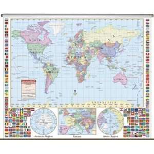  Universal Map 11783 World Primary Wall Map Roller Office 