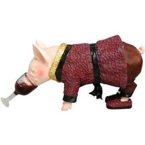  Red Swine Vineyard Pig Figurine