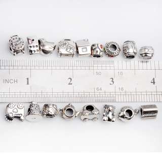 925 Sterling Silver Charms Pendants Big Hole Beads  