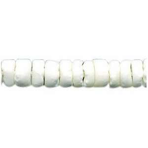  Shipwreck Beads Clam Shell Heishi Beads, 4 5mm, White 