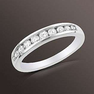   Band in 10K White Gold  Jewelry Wedding & Anniversary Wedding Bands