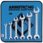 Armstrong 6 pc. Full Polish Open End Wrench Set Metric with Vinyl Roll 
