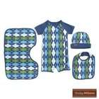 Baby Milano Preppy Baby Clothes Gift Set in Blue Argyle   Size 0 3 