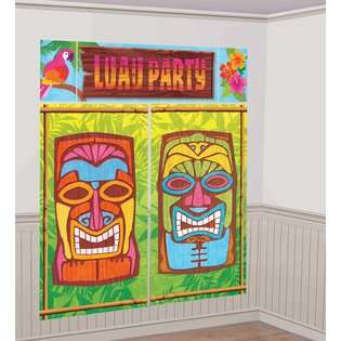 BY  Amscan Lets Party By Amscan Luau Tiki Scene Setter Decoration Set 