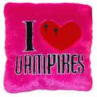 Hey Girl 18 Inch I Love Vampire Pink soft plush pillow