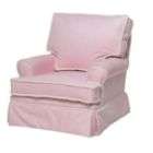 The Rockabye Glider Co Square Back Glider Pink Chenille