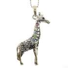   Giraffe Pendant with 1.2mm Ball Chain 16 to 18 Adjustable Necklace