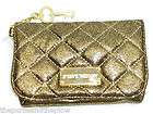 NEW STEVE MADDEN GOLD METALLIC QUILTED COIN WALLET NWT