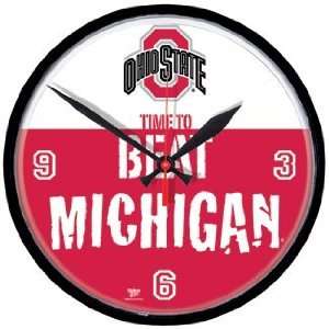  Ohio State Buckeyes Clock   Beat Michigan