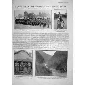   1905 NATIVE LIFE SHAN STATES BURMA MEKHONG RIVER SALUN