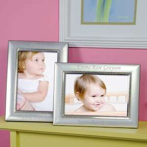  Personalized Beaded Silver Frame Baby