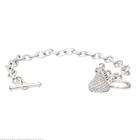 FindingKing Sterling Silver Cubic Zirconia Charm Bracelet 7.5