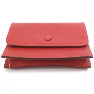 HERMES Sakura Business Card Holder Case Wallet Red  