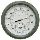 Infinity Instruments The Contra Outdoor Wall Clock / Thermometer