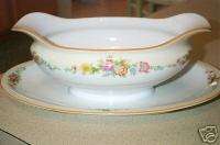 Imperial China Floral Pattern Gravy Boat W/ Underplate  