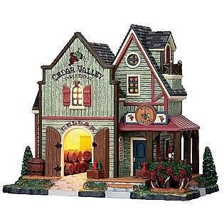Christmas Village Porcelain Lighted House   Cedar Valley Winery  Lemax 
