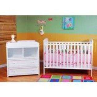 AFG  Athena Leila Crib and Dresser/Changing Table and Mattress Combo 