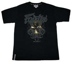Fairtex Gold Crest Shirt(Black) (UFC) (MMA) (Muay Thai)  