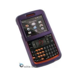 com Rubber Coated Plastic Phone Cover Case Purple For Samsung Magnet 
