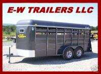 NEW 2012 DELTA STOCK AND CATTLE TRAILER 16 BUMBER PULL  