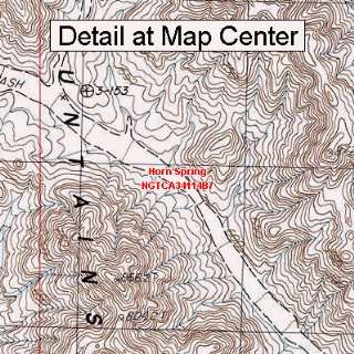 USGS Topographic Quadrangle Map   Horn Spring, California (Folded 